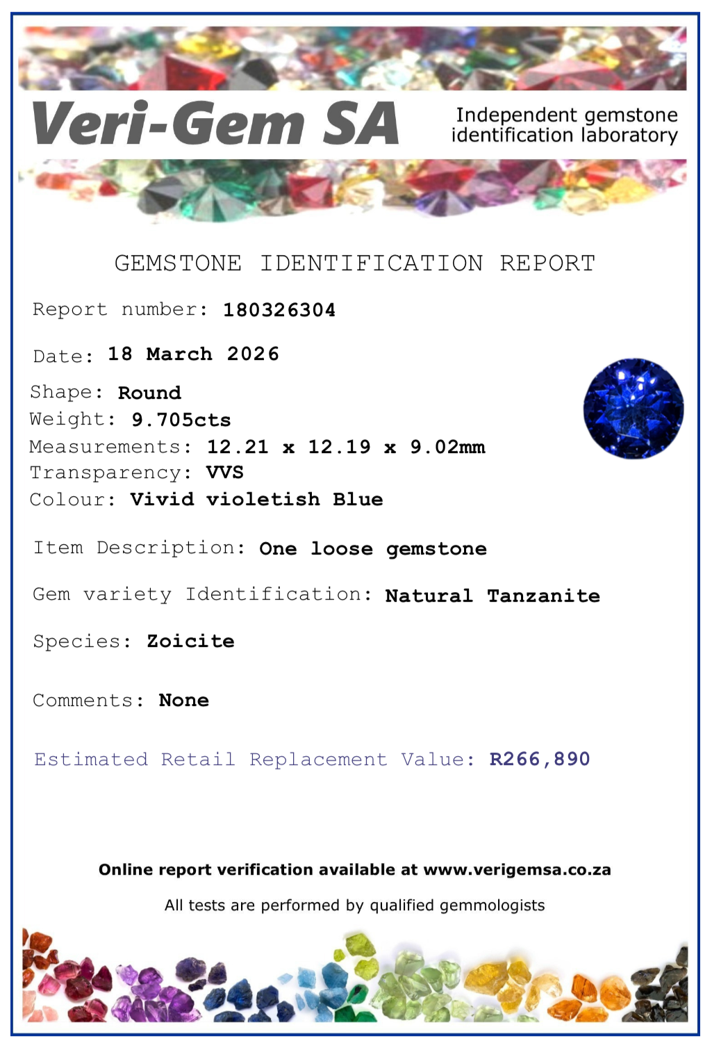 LUNAR nr.1 Tanzanite